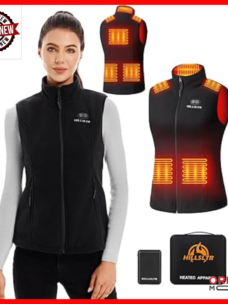 Heated Fleece Vest With 8 Zones, 10-Hour Battery, Lightweight Activewear